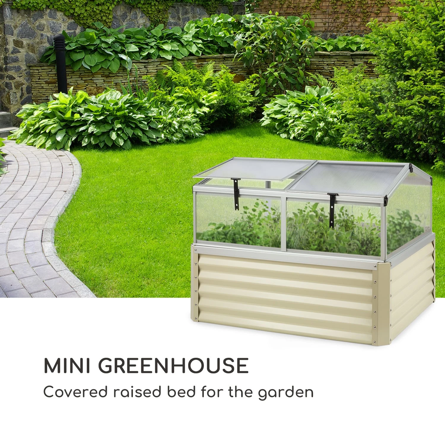 High Grow Advanced Hochbeet Mit Dach 120x95x100cm 540l Stahl Verzinkt 4 High Grow Advanced Hochbeet Mit Dach 120x95x100cm 540l Stahl Verzinkt – Bild 2