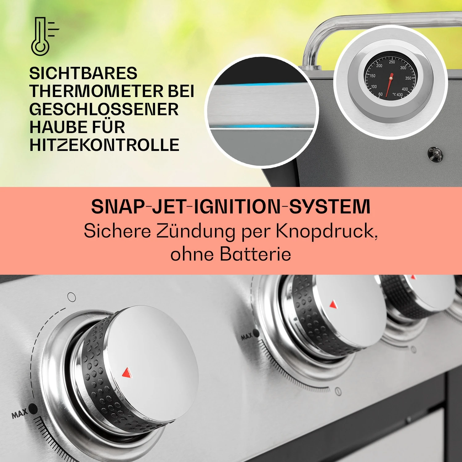 Tomahawk Gasgrill 4x3,6 KW + 2,7 KW Brenner 66x43,5 Cm Grill Edelstahl 5 Tomahawk Gasgrill 4x3,6 KW + 2,7 KW Brenner 66x43,5 Cm Grill Edelstahl – Bild 4