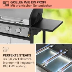 Tomahawk Gasgrill 3 X 3,6 KW Brenner 60 X 43,5 Cm Grill Edelstahl 11 Tomahawk Gasgrill 3 X 3,6 KW Brenner 60 X 43,5 Cm Grill Edelstahl -Wundervoller Gartenladen 10034711 de 0003 usp