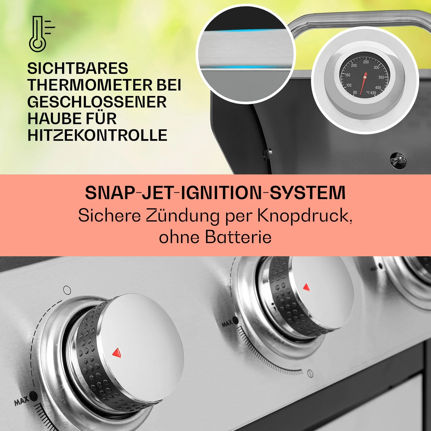 Tomahawk Gasgrill 3 X 3,6 KW Brenner 60 X 43,5 Cm Grill Edelstahl 6 Tomahawk Gasgrill 3 X 3,6 KW Brenner 60 X 43,5 Cm Grill Edelstahl – Bild 4