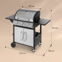 Tomahawk Gasgrill 3 X 3,6 KW Brenner 60 X 43,5 Cm Grill Edelstahl 15 Tomahawk Gasgrill 3 X 3,6 KW Brenner 60 X 43,5 Cm Grill Edelstahl -Wundervoller Gartenladen 10034711 yy 0007 dimensions