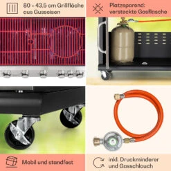Tomahawk Gasgrill 5x3,6 KW + 2,7 KW Brenner 80x43,5 Cm Grill Edelstahl -Wundervoller Gartenladen 10034712 de 0005 usp
