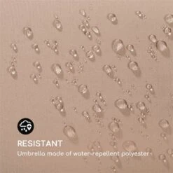 Flex-Shade L Sonnenschirm 130 X 180 Cm Polyester UV 50 Taupe -Wundervoller Gartenladen 10034727 yy 0004 logo Blumfeldt Flex Shade L Sonnenschirm 130x180 taupe