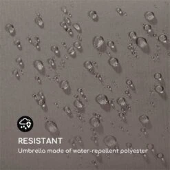 Flex-Shade XL Sonnenschirm 150 X 210 Cm Polyester UV 50 Dunkelgrau -Wundervoller Gartenladen 10034728 yy 0004 logo Blumfeldt Flex Shade XL Sonnenschirm 150x210 grau