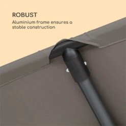 Flex-Shade XL Sonnenschirm 150 X 210 Cm Polyester UV 50 Dunkelgrau -Wundervoller Gartenladen 10034728 yy 0005 logo Blumfeldt Flex Shade XL Sonnenschirm 150x210 grau