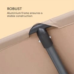 Flex-Shade XL Sonnenschirm 150 X 210 Cm Polyester UV 50 Taupe -Wundervoller Gartenladen 10034729 yy 0005 logo Blumfeldt Flex Shade XL Sonnenschirm 150x210 taupe