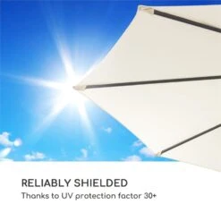 Belo Horizonte Sonnenschirm Sonnenschutz Ø 292cm Polyester Wasserabweisend Inkl. Standbasis Creme 17 Belo Horizonte Sonnenschirm Sonnenschutz Ø 292cm Polyester Wasserabweisend Inkl. Standbasis Creme -Wundervoller Gartenladen 10034743 yy 0008 logo blumfeldt Belo Horizonte Sonnenschirm creme