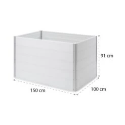 Nova Grow Gartenbeet 150 X 91 X 100 Cm WPC Holzoptik Weiß -Wundervoller Gartenladen 10034747 yy 0009 logo Blumfeldt Nova Grow Gartenbeet 150x91x100cm reedit