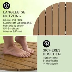 Sumatra Breeze Round Gartendusche WPC Aluminium 70x55cm Rund -Wundervoller Gartenladen 10034760 de 0003 usp