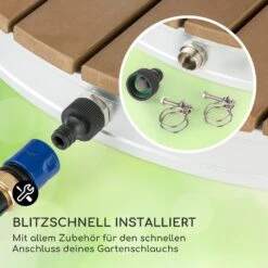 Sumatra Breeze Round Gartendusche WPC Aluminium 70x55cm Rund -Wundervoller Gartenladen 10034760 de 0005 usp