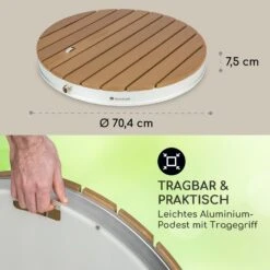 Sumatra Breeze Round Gartendusche WPC Aluminium 70x55cm Rund -Wundervoller Gartenladen 10034760 de 0006 usp
