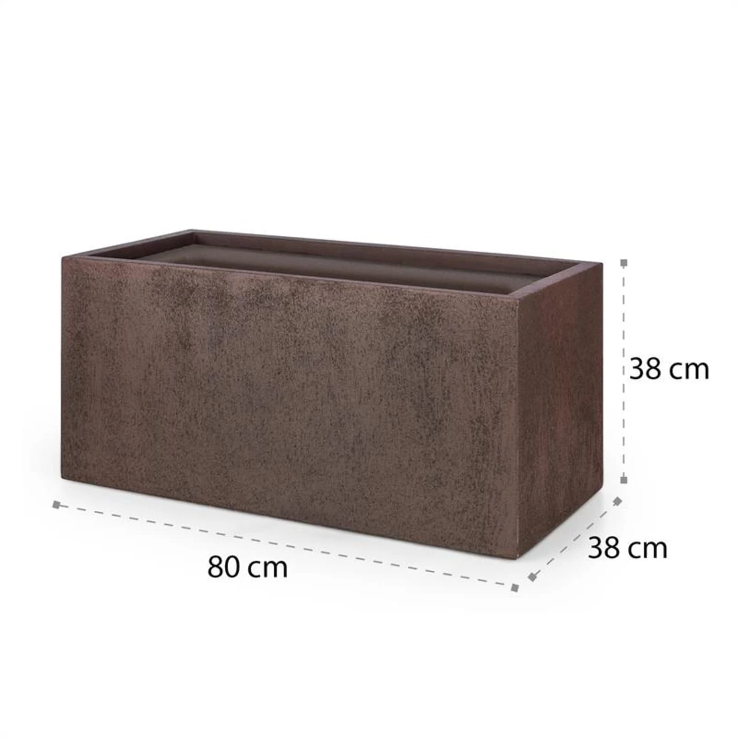 Solid Grow Rust Pflanzgefäß 80 X 38 X 38 Cm Fibreclay Rostfarben 11 Solid Grow Rust Pflanzgefäß 80 X 38 X 38 Cm Fibreclay Rostfarben – Bild 9