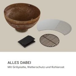 Savage Feuerschale Mit Grill  Ø: 60,5 Cm Stahl Inkl. Wetterschutz Rost -Wundervoller Gartenladen 10034800 de 0008 logo