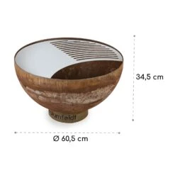 Savage Feuerschale Mit Grill  Ø: 60,5 Cm Stahl Inkl. Wetterschutz Rost -Wundervoller Gartenladen 10034800 yy 0009 logo
