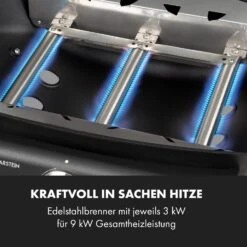 Vanquish Gasgrill 3 Edelstahlbrenner 3 X 3 KW 63,5 X 45 Cm Grillfläche -Wundervoller Gartenladen 10034805 de 0004 logo