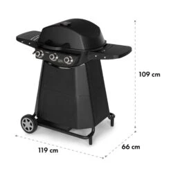 Vanquish Gasgrill 3 Edelstahlbrenner 3 X 3 KW 63,5 X 45 Cm Grillfläche -Wundervoller Gartenladen 10034805 yy 0009 logo Klarstein Vanquish Gasgrill schwarz