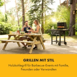 Meat Machine Holzkohlegrill BBQ 45x32,5cm Thermometer Bodenrollen 12 Meat Machine Holzkohlegrill BBQ 45x32,5cm Thermometer Bodenrollen -Wundervoller Gartenladen 10034819 de 0002 logo