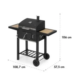 Meat Machine Holzkohlegrill BBQ 45x32,5cm Thermometer Bodenrollen 19 Meat Machine Holzkohlegrill BBQ 45x32,5cm Thermometer Bodenrollen -Wundervoller Gartenladen 10034819 yy 0009 logo Klarstein Meat Machine Holzkohlegrill schwarz