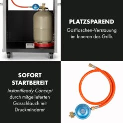 Valkyrie Gasgrill 3x3,2 + 2,9 KW Sichtfenster 54x42 Cm Grill Edelstahl -Wundervoller Gartenladen 10034845 de 0007 logo