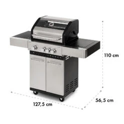 Valkyrie Gasgrill 3x3,2 + 2,9 KW Sichtfenster 54x42 Cm Grill Edelstahl -Wundervoller Gartenladen 10034845 yy 0010 logo Klarstein Valkyrie Gasgrill 3plus1 Brenner Edelstahl