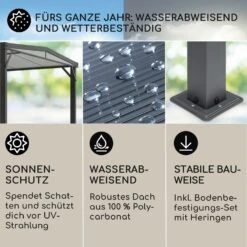 Pantheon Solid Sky Flat Pergola Vordach 3x3m Polycarbonat 9 Pantheon Solid Sky Flat Pergola Vordach 3x3m Polycarbonat -Wundervoller Gartenladen 10034984 de 0002 usp