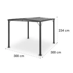 Pantheon Solid Sky Flat Pergola Vordach 3x3m Polycarbonat 13 Pantheon Solid Sky Flat Pergola Vordach 3x3m Polycarbonat -Wundervoller Gartenladen 10034984 yy 0006 dimensions
