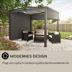 Pantheon Cortina Solid Sky Pergola Vordach 3x3m Polycarbonat Vorhänge -Wundervoller Gartenladen 10034985 de 0006 usp