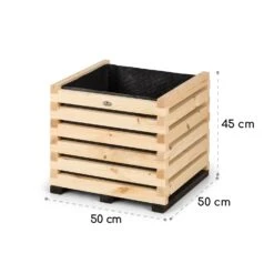 Modu Grow 50 Hochbeet 50 X 45 X 50 Cm Kiefernholz Kiefer -Wundervoller Gartenladen 10035090 yy 0009 logo Blumfeldt Modu Grow 50 Hochbeet 50 x 50 x 45 cm reedit