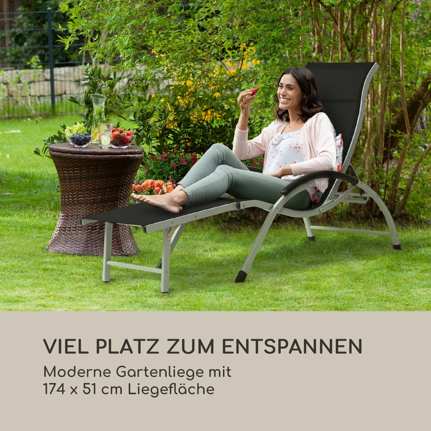 Sunnyvale Liegestuhl Mit Fußteil Aluminium 4-Stufen 4 Sunnyvale Liegestuhl Mit Fußteil Aluminium 4-Stufen – Bild 2