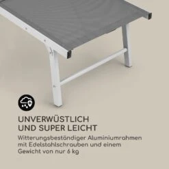 Sunnyvale Liegestuhl Mit Fußteil Aluminium 4-Stufen 16 Sunnyvale Liegestuhl Mit Fußteil Aluminium 4-Stufen -Wundervoller Gartenladen 10035337 de 0007 logo