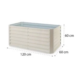 High Grow Straight Hochbeet 120x60x60cm 432l Stahl -Wundervoller Gartenladen 10035349 yy 0008 logo blumfeldt High Grow Straight 120x60x60cm beige