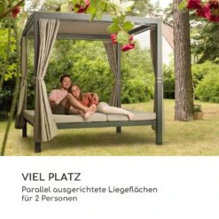 Eremitage Double XL Sunbed 2 Pers Stahl-Rahmen Sonnendach Vorhänge -Wundervoller Gartenladen 10035429 de 0003 logo