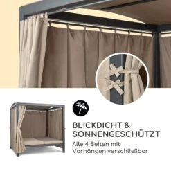 Eremitage Double XL Sunbed 2 Pers Stahl-Rahmen Sonnendach Vorhänge -Wundervoller Gartenladen 10035429 de 0004 logo