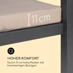 Eremitage Double XL Sunbed 2 Pers Stahl-Rahmen Sonnendach Vorhänge -Wundervoller Gartenladen 10035429 de 0008 logo