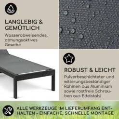 Lucca Lounger Liegestuhl Polyester Aluminium 4-Stufen -Wundervoller Gartenladen 10035443 de 0003 usp