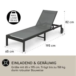 Lucca Lounger Liegestuhl Polyester Aluminium 4-Stufen -Wundervoller Gartenladen 10035443 de 0004 usp