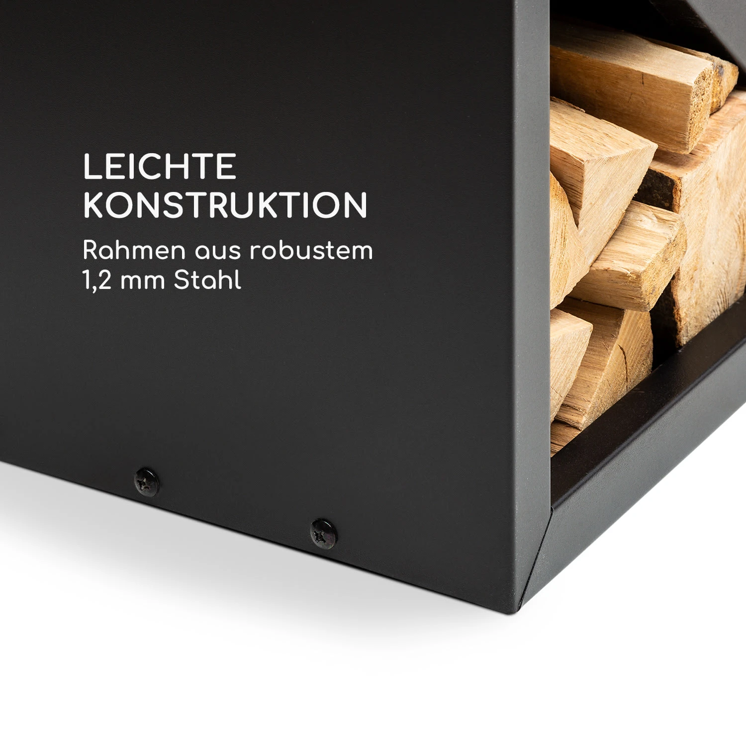 Kindlewood S Black Holzspeicher Sitzbank 57x56x36cm Bambus Zink 7 Kindlewood S Black Holzspeicher Sitzbank 57x56x36cm Bambus Zink – Bild 5