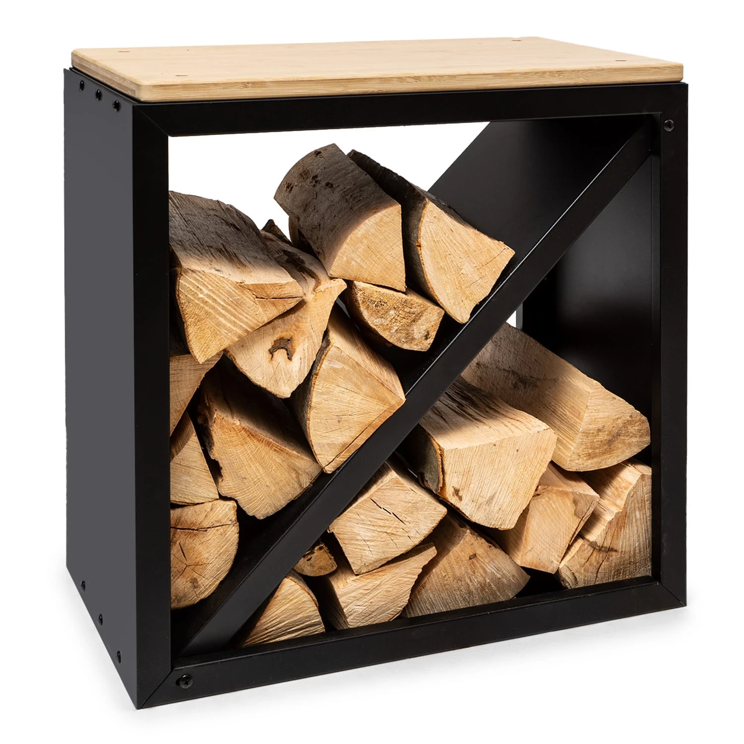 Kindlewood S Black Holzspeicher Sitzbank 57x56x36cm Bambus Zink 3 Kindlewood S Black Holzspeicher Sitzbank 57x56x36cm Bambus Zink