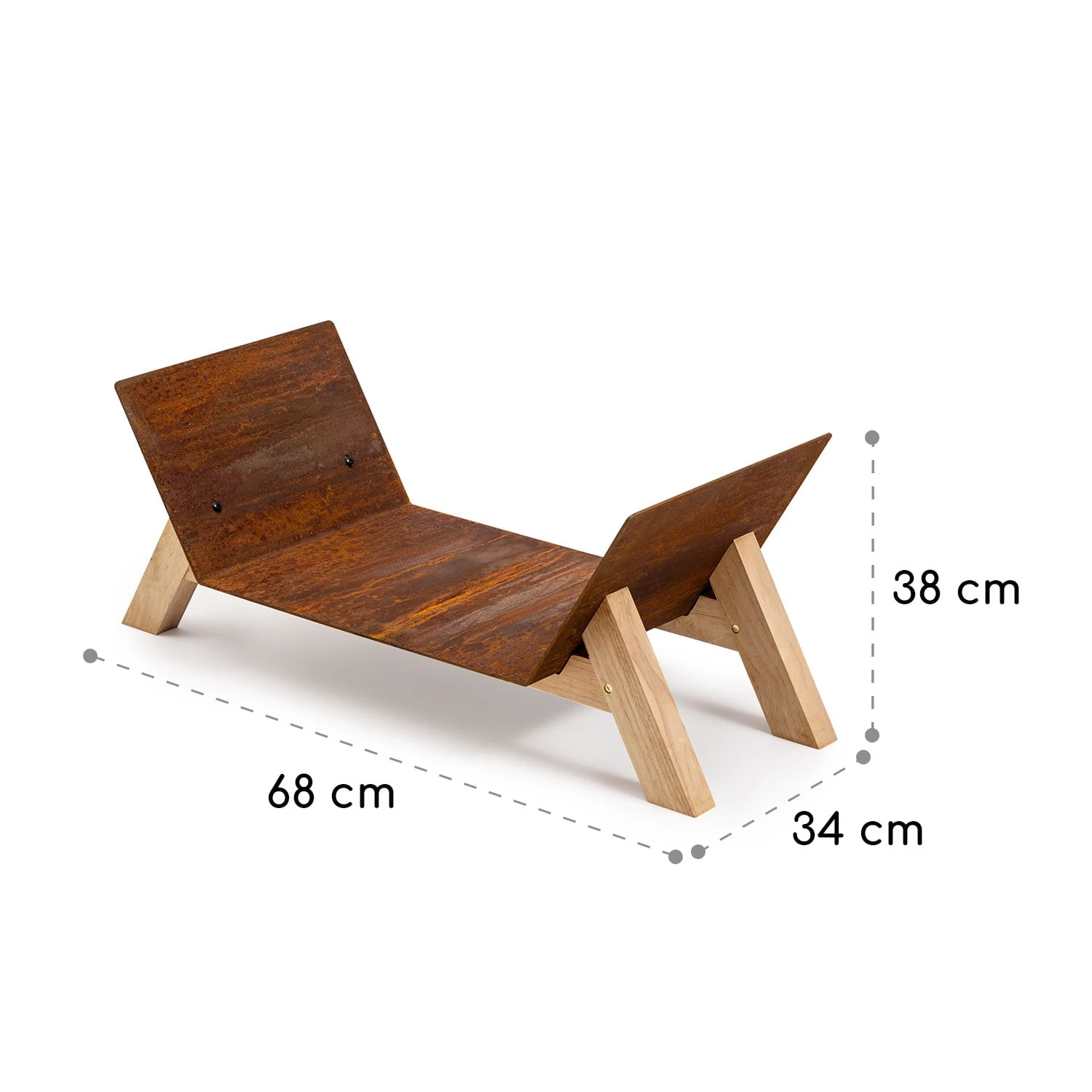 Langdon Wood Rust Holzlager 68x38x34 Cm Eisen & Holz 7 Langdon Wood Rust Holzlager 68x38x34 Cm Eisen & Holz – Bild 5