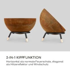 Fireball Rust Feuerschale 60 Cm Ø Kippbare Rost-Finish Rost / Holz -Wundervoller Gartenladen 10035771 de 0003 logo