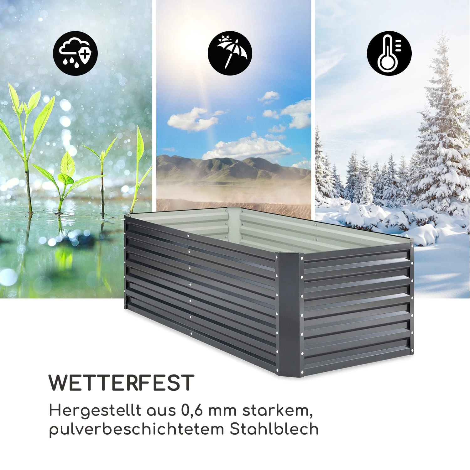 High Grow Straight Hochbeet 180 X 60 X 90 Cm 970 L Stahl Verzinkt 8 High Grow Straight Hochbeet 180 X 60 X 90 Cm 970 L Stahl Verzinkt – Bild 6