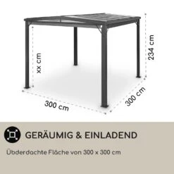 Pantheon Cortina Solid Sky Pergola Vordach 3x3m Polycarbonat 12 Pantheon Cortina Solid Sky Pergola Vordach 3x3m Polycarbonat -Wundervoller Gartenladen 10035872 de 0004 usp