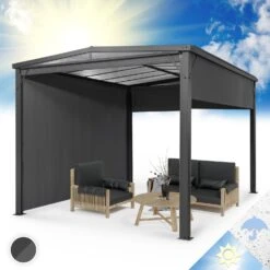 Pantheon Cortina Solid Sky Pergola Vordach 3x4m Polycarbonat
