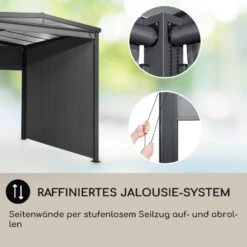 Pantheon Cortina Solid Sky Pergola Vordach 3x4m Polycarbonat -Wundervoller Gartenladen 10035873 de 0005 usp