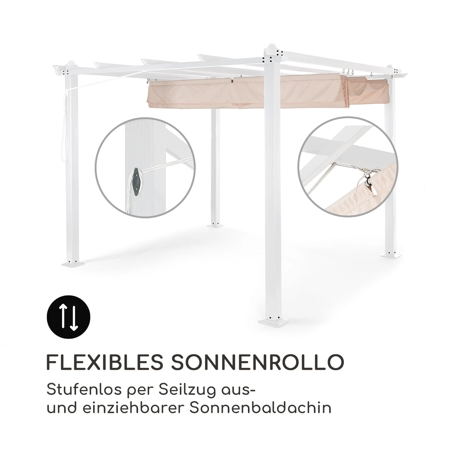 Pantheon Pergola Aluminiumkantrohr 3x3m 4 Eckpfosten Wasserabweisend 6 Pantheon Pergola Aluminiumkantrohr 3x3m 4 Eckpfosten Wasserabweisend – Bild 4