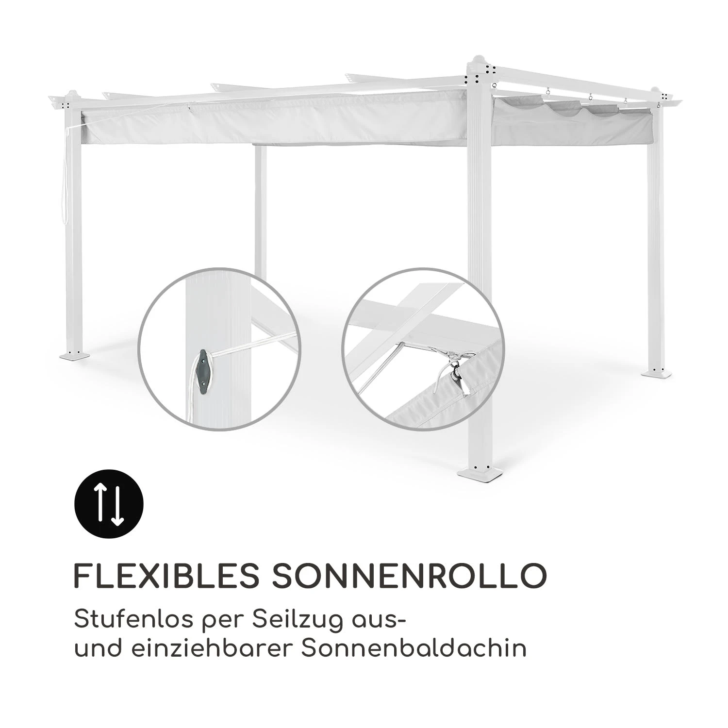 Pantheon Pergola Aluminiumkantrohr 3x4m 4 Eckpfosten Wasserabweisend 6 Pantheon Pergola Aluminiumkantrohr 3x4m 4 Eckpfosten Wasserabweisend – Bild 4