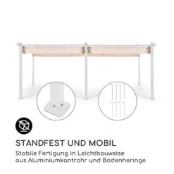 Pantheon Pergola Aluminiumkantrohr 3x6m 4 Eckpfosten Wasserabweisend 10 Pantheon Pergola Aluminiumkantrohr 3x6m 4 Eckpfosten Wasserabweisend -Wundervoller Gartenladen 10035880 de 0003 logo