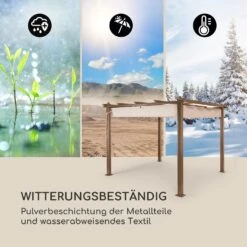 Pantheon Rust Pergola Aluminium 3x3m 6 Eckpfosten Wasserabweisend -Wundervoller Gartenladen 10035887 de 0005 logo