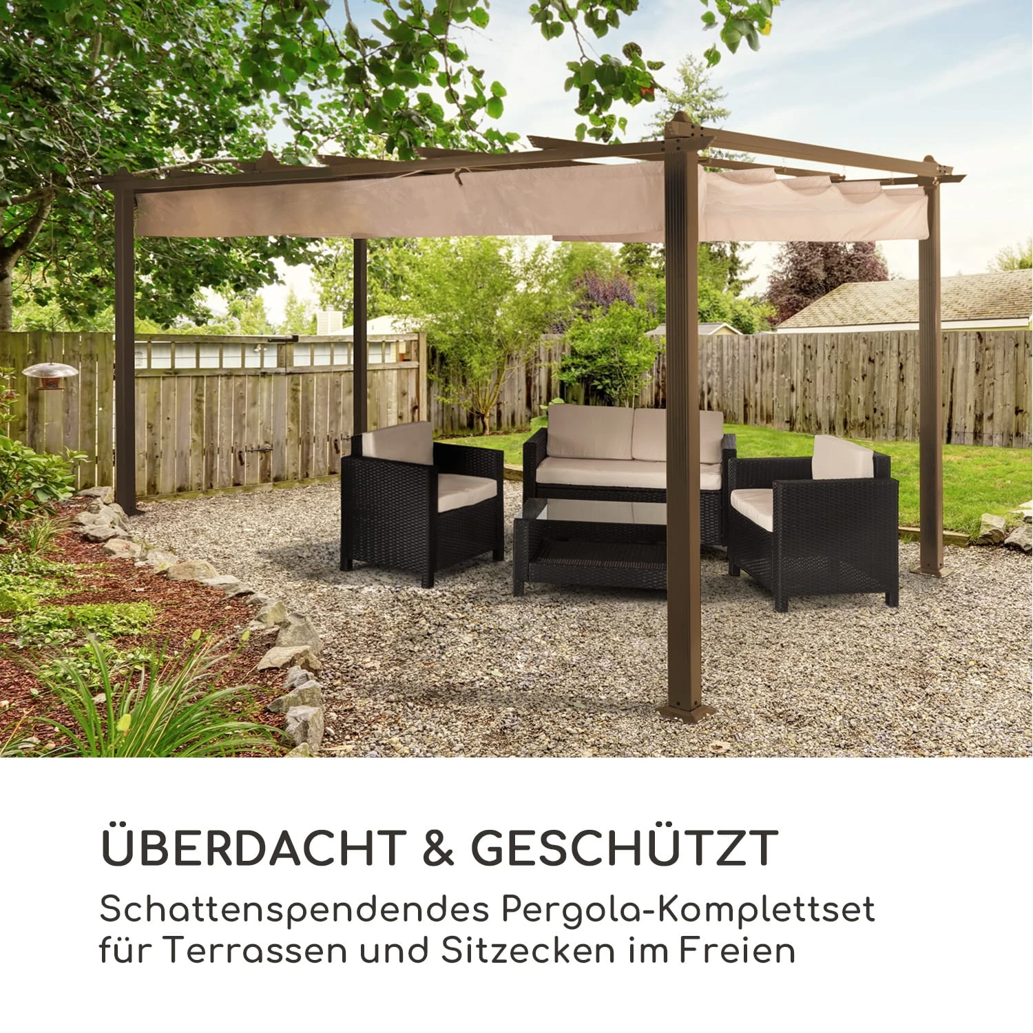 Pantheon Rust Pergola Aluminium 3x4m 6 Eckpfosten Wasserabweisend 4 Pantheon Rust Pergola Aluminium 3x4m 6 Eckpfosten Wasserabweisend – Bild 2