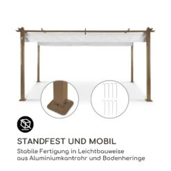 Pantheon Rust Pergola Aluminium 3x4m 6 Eckpfosten Wasserabweisend -Wundervoller Gartenladen 10035890 de 0003 logo